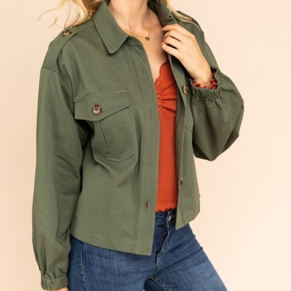 🎉🎉🥳HOST PICK 🥳Jacket, Army Green Military Utility, Tassels & Aztec Trim🎉🎊 - Picture 5 of 8